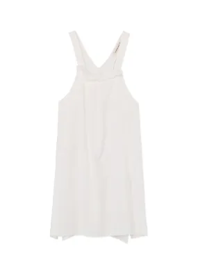 [Y's BORN PRODUCT] THIN COTTON TWILL ASYMMETRIC FOLD DETAIL DRESS